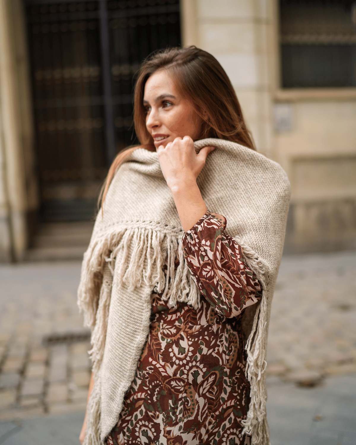Poncho OLHAO Beige