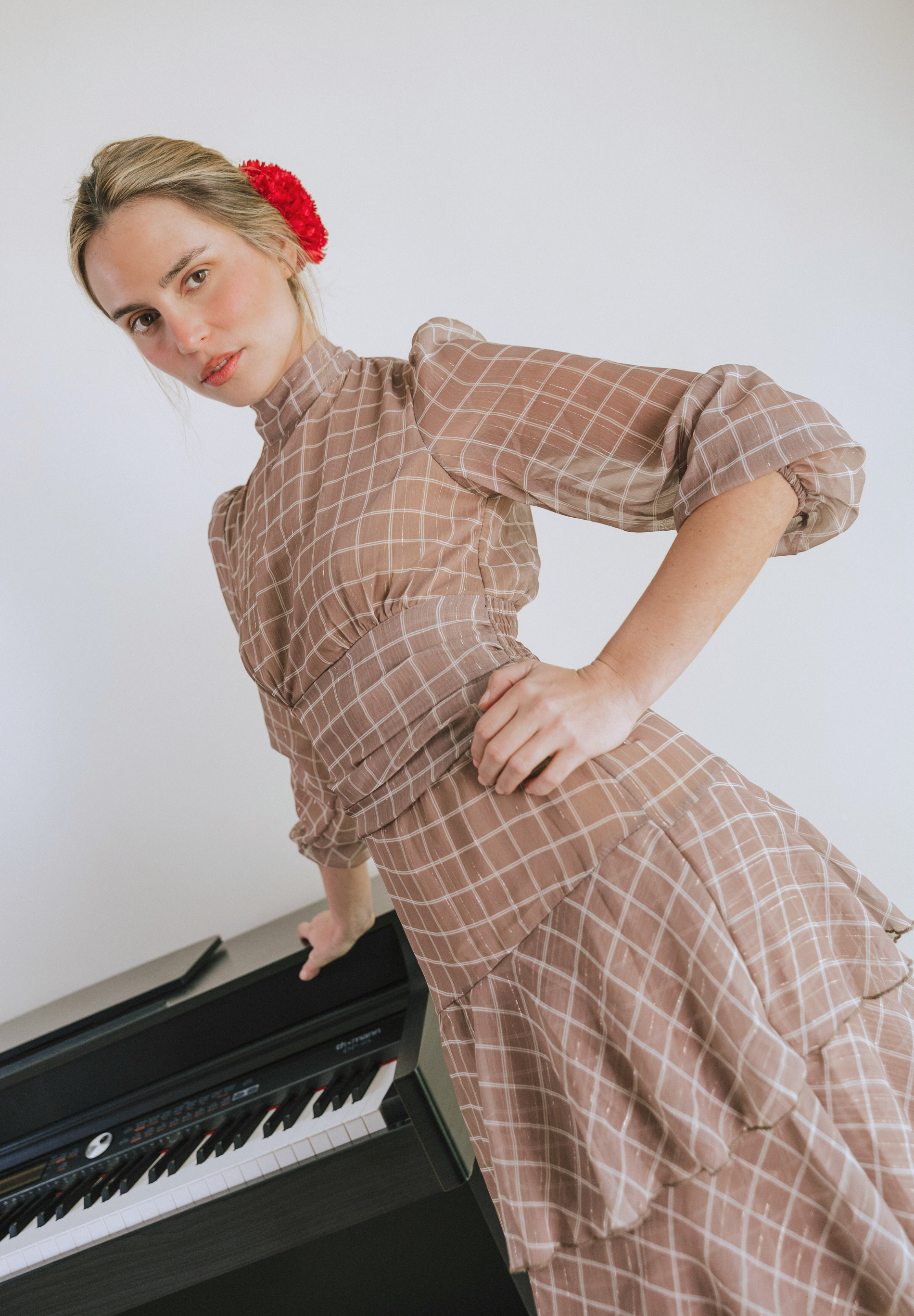 Vestido beige Belven