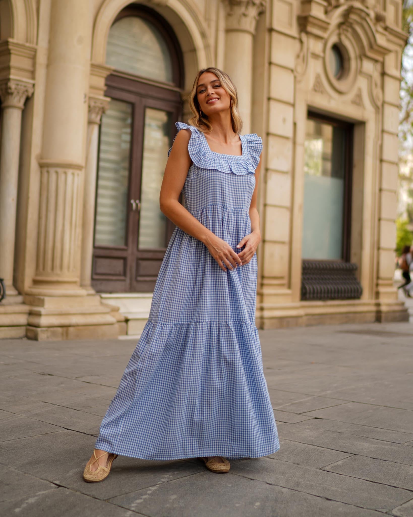 Vestido MAGNOLIA Celeste