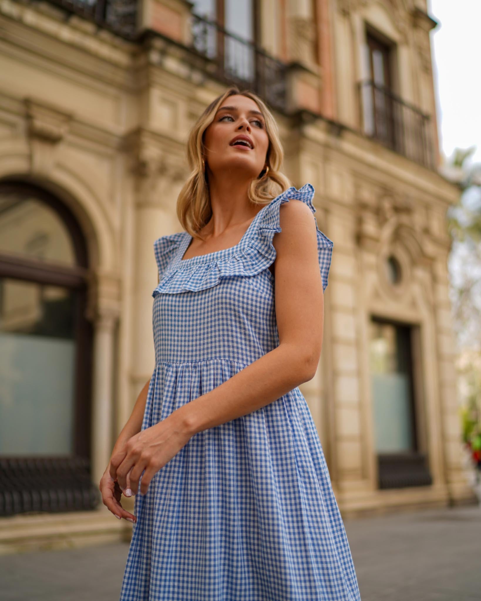 Vestido MAGNOLIA Celeste