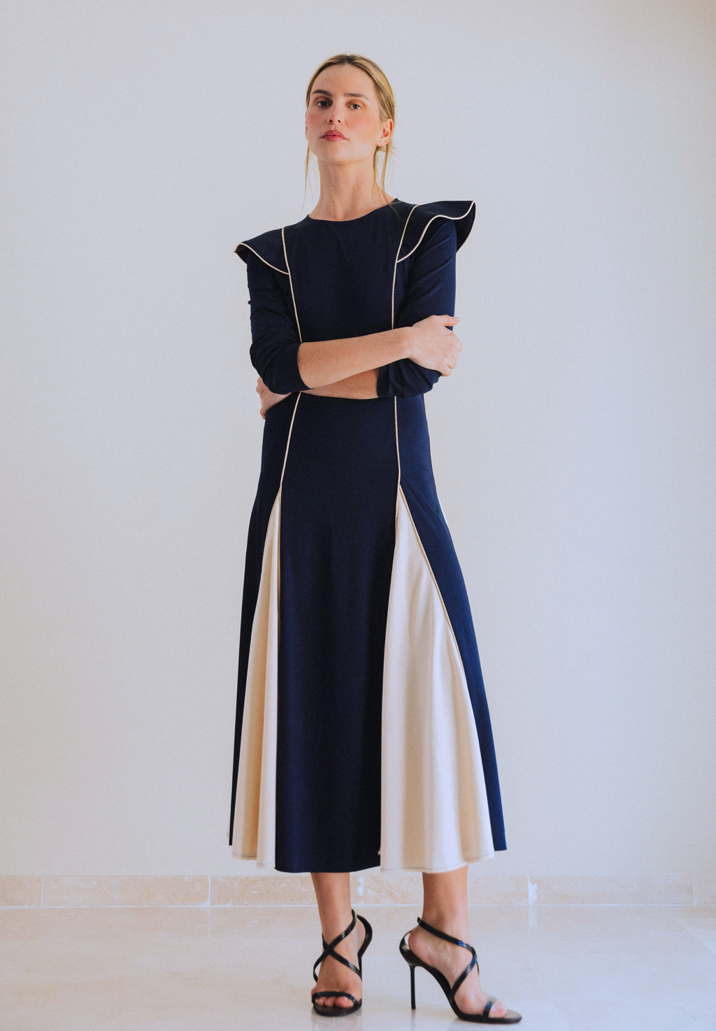 Vestido bicolor Nora