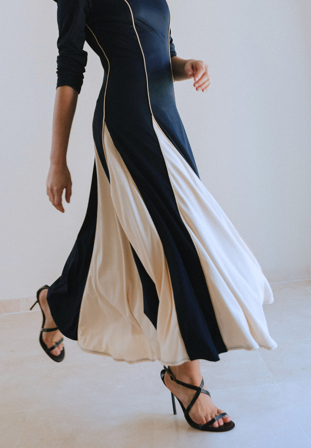 Vestido bicolor Nora