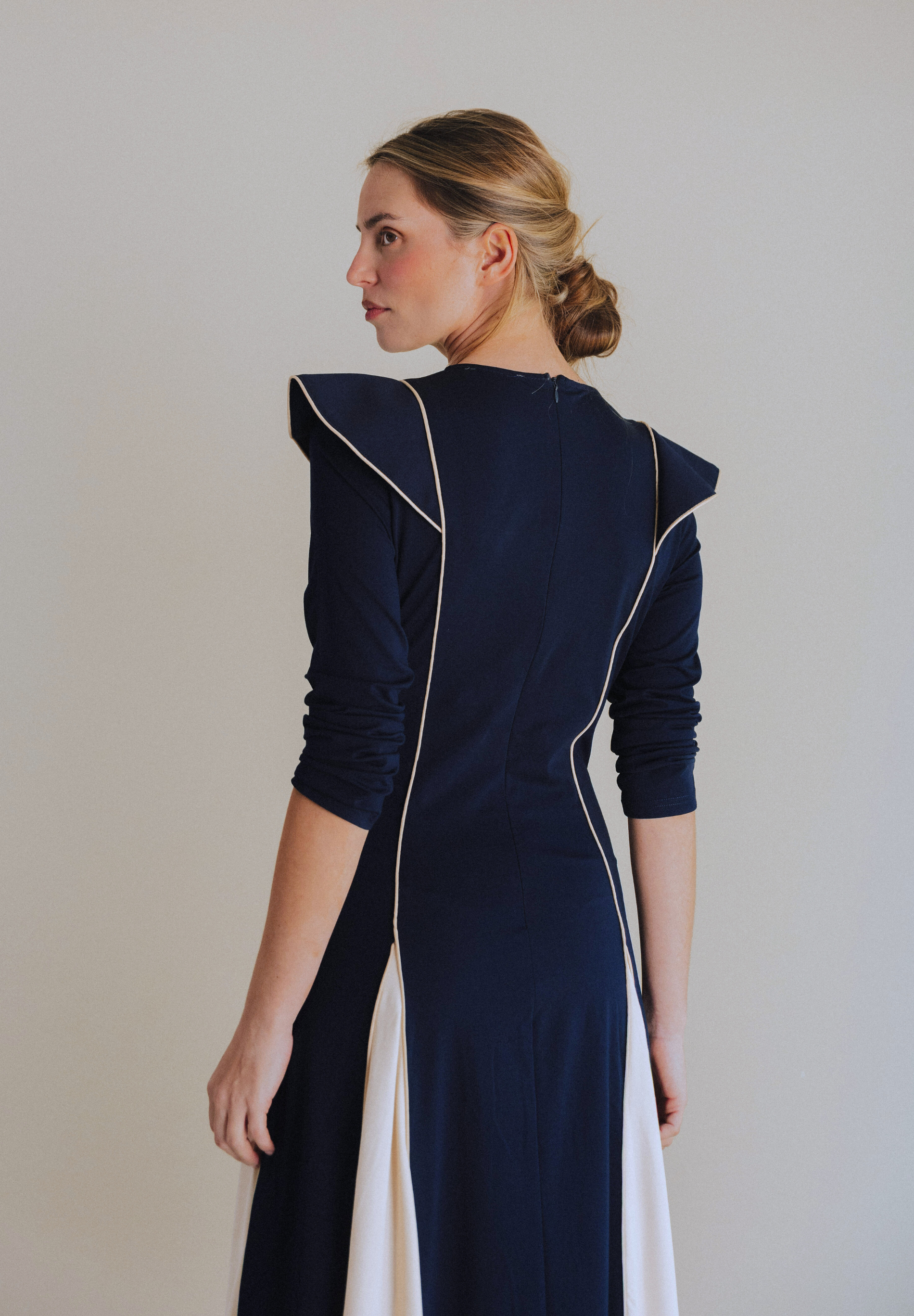 Vestido bicolor Nora