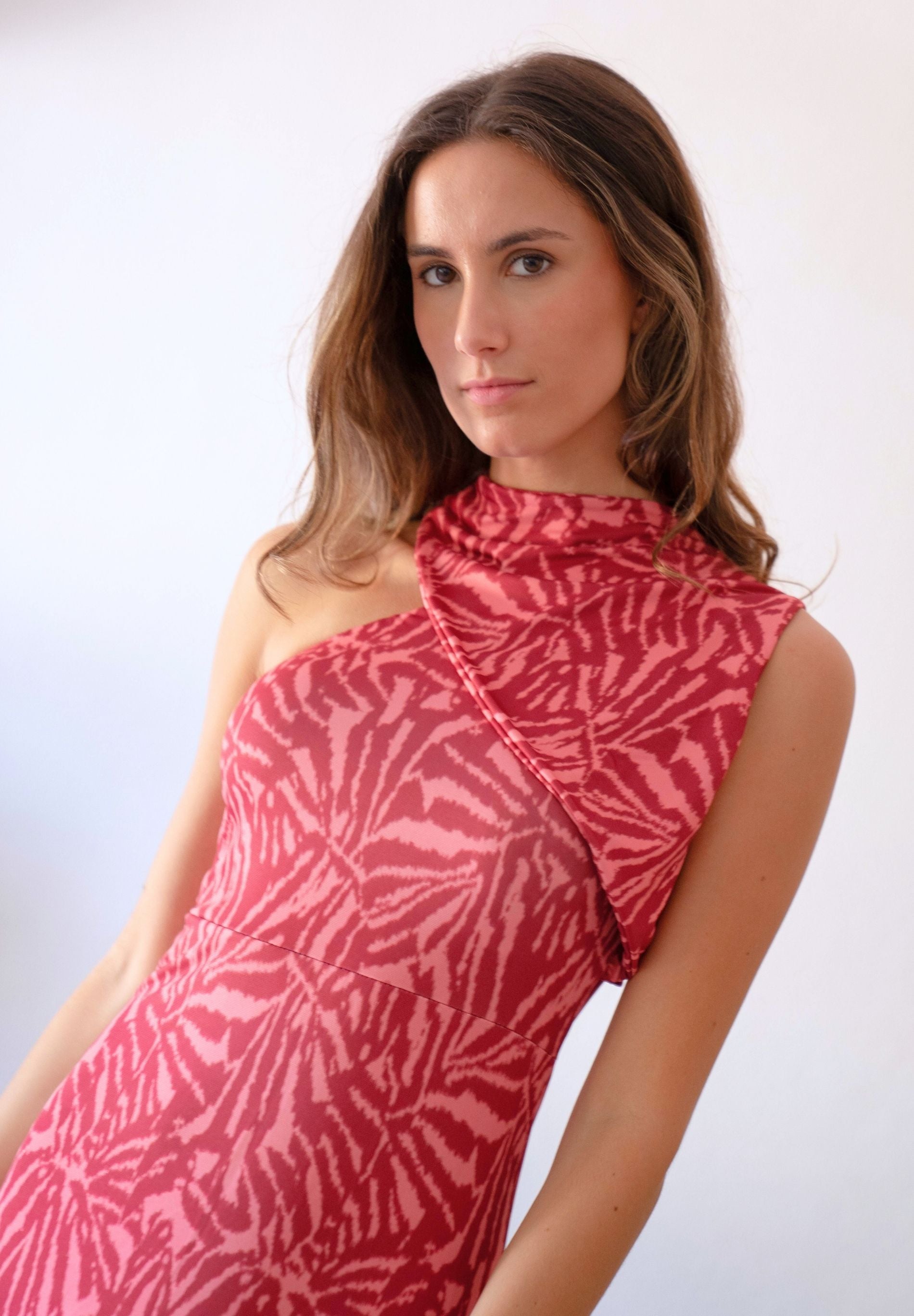 Vestido Midi Cáligo Salmón