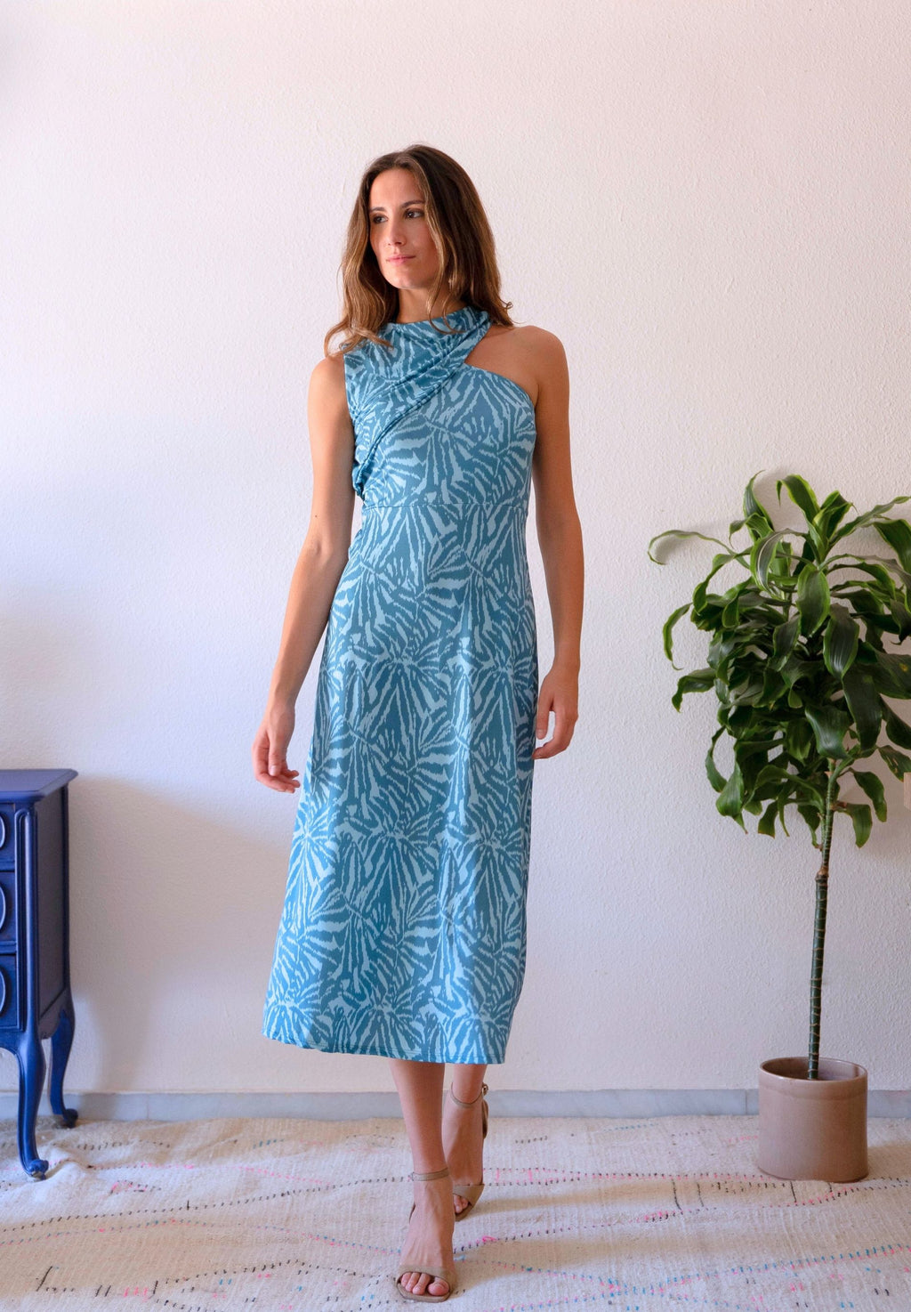 Vestido Midi Cáligo Celeste