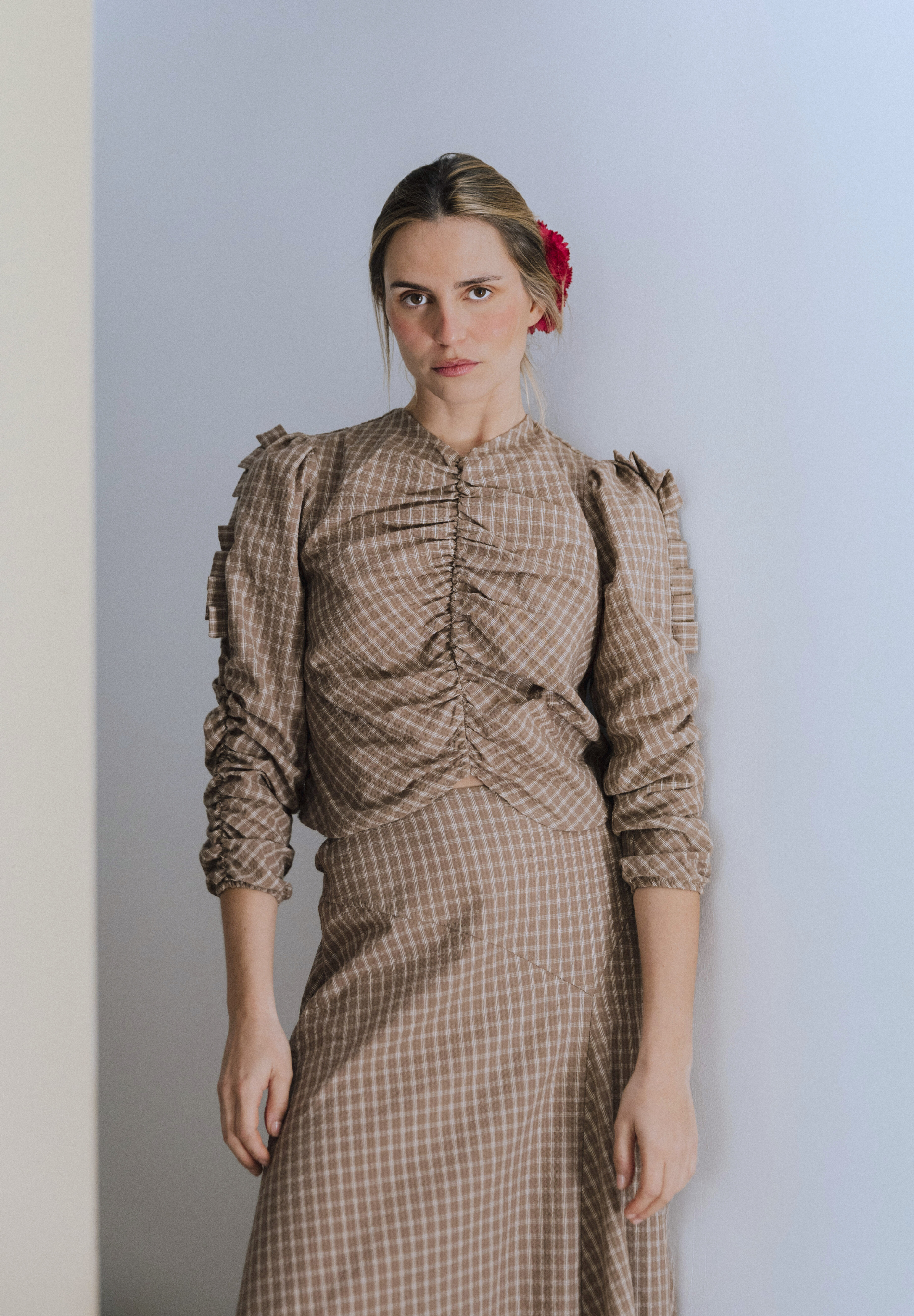 Blusa frunces topo Torán