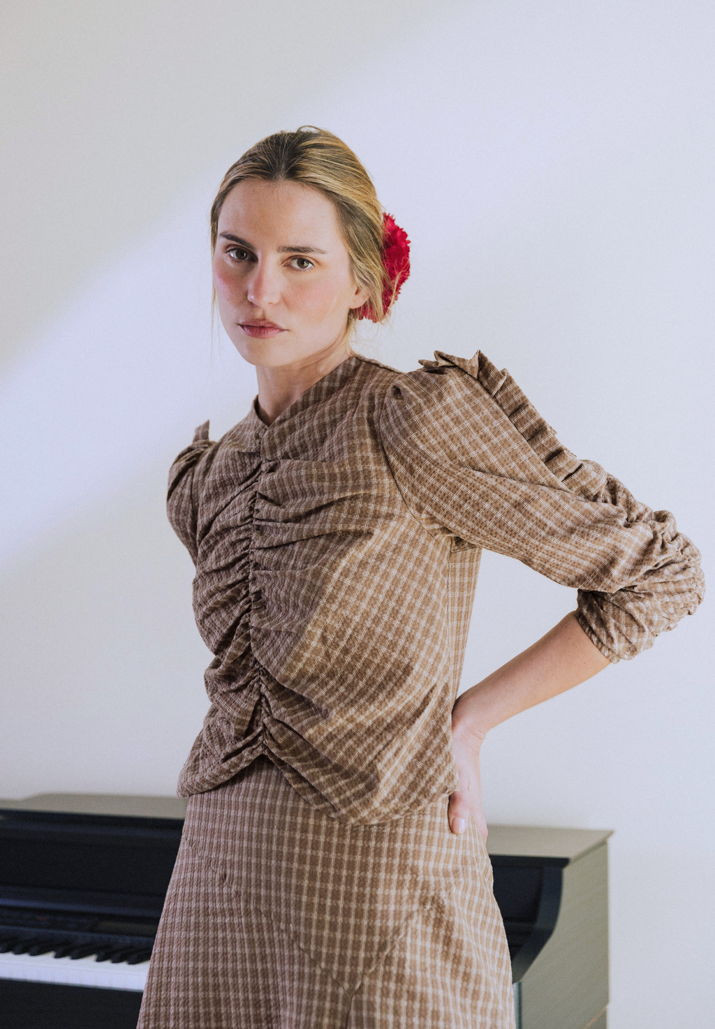 Blusa frunces topo Torán