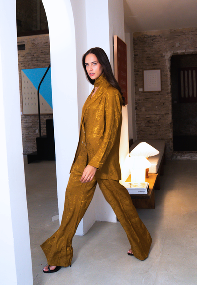 Pantalón flare mostaza Liora