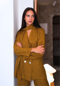 Blazer con chal mostaza Liora