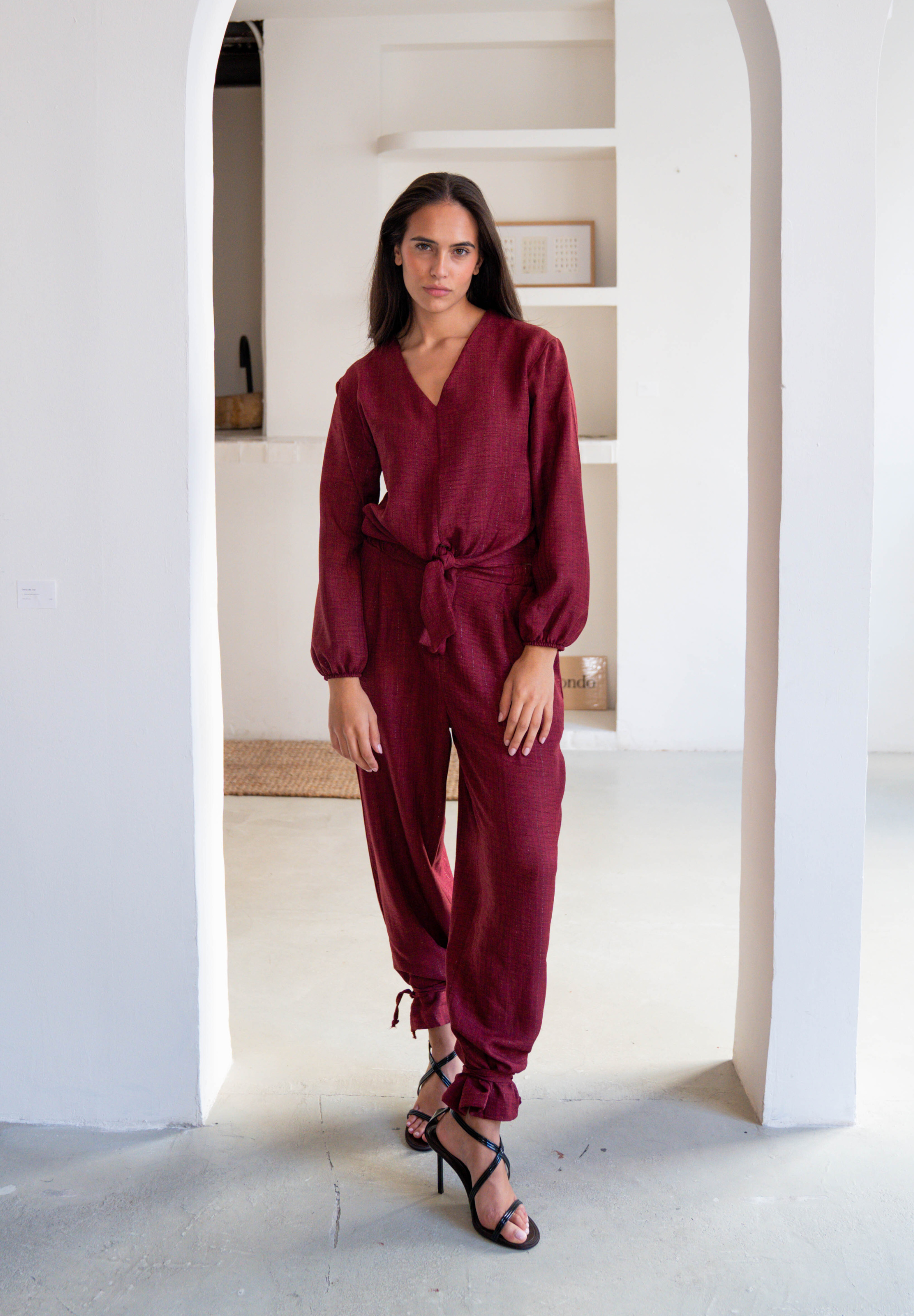 Blusa nudo burdeos Vetru