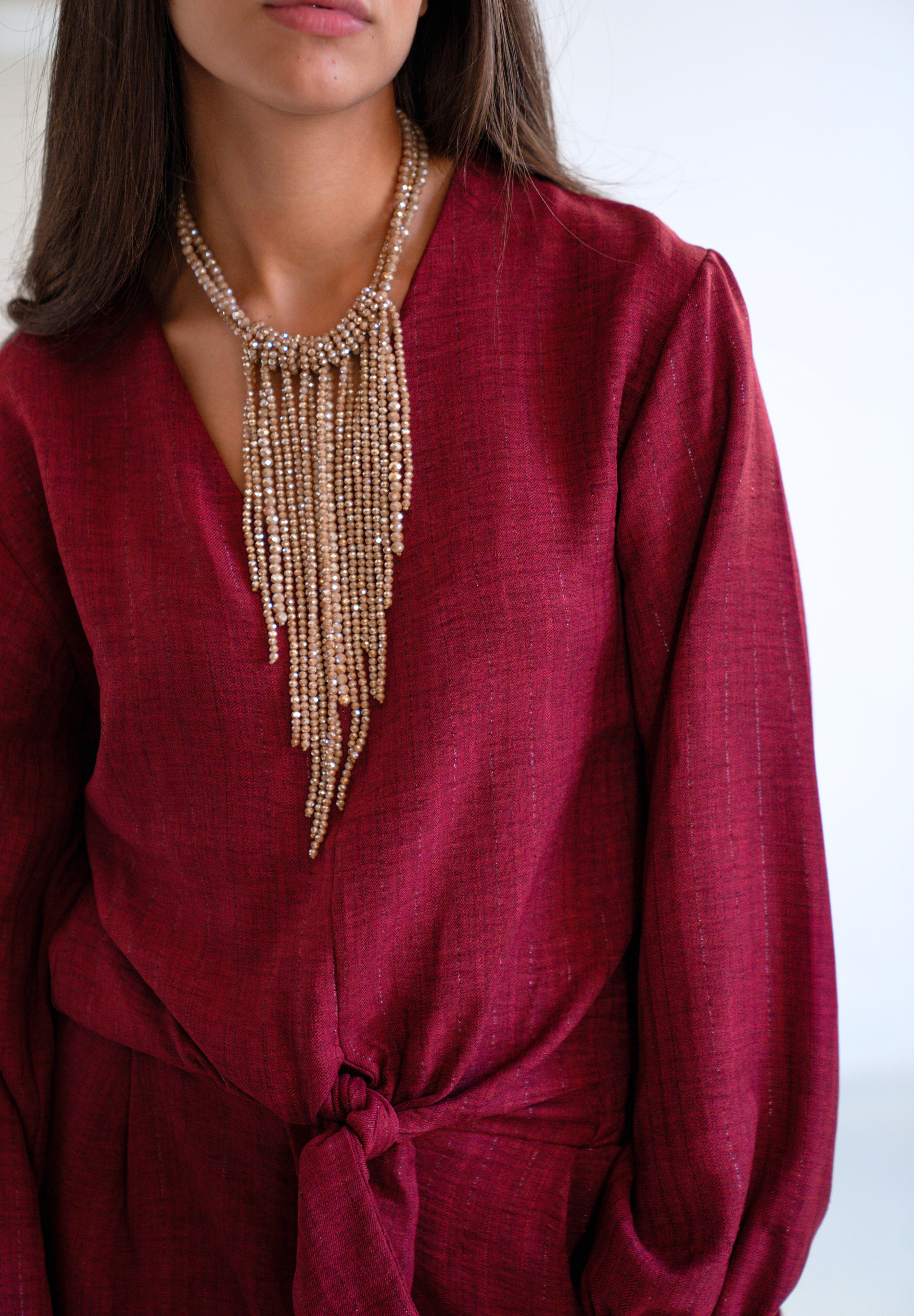 Blusa nudo burdeos Vetru