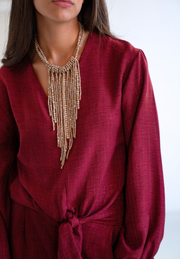 Blusa nudo burdeos Vetru