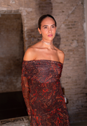 Vestido largo tul Evoa