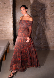 Vestido largo tul Evoa