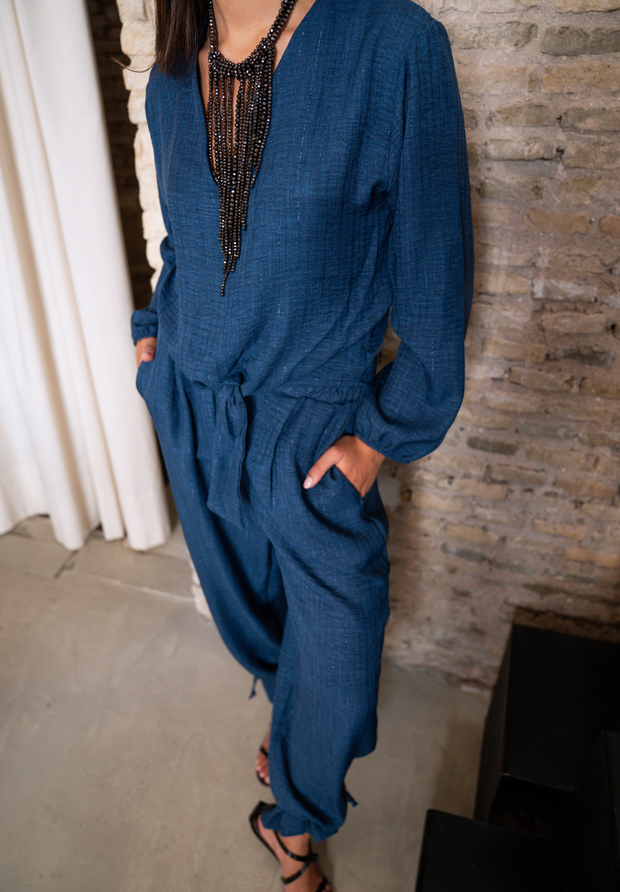 Pantalón bombacho azul Vetru