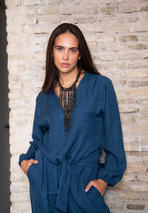 Blusa nudo azul Vetru
