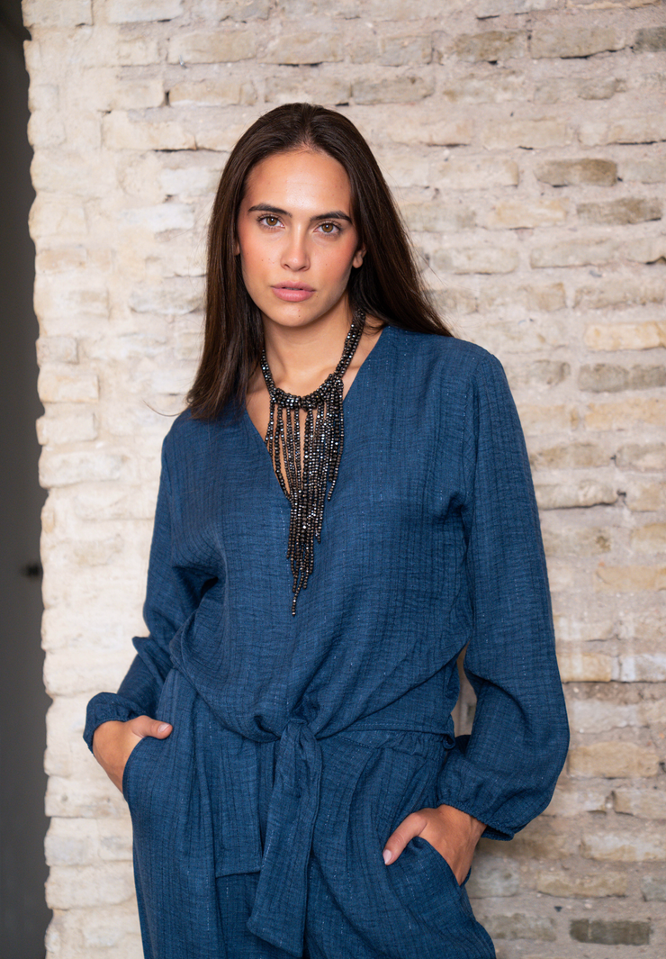 Blusa nudo azul Vetru