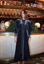 Kimono terciopelo gris Kira