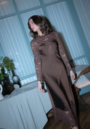 Vestido encaje chocolate Zaria
