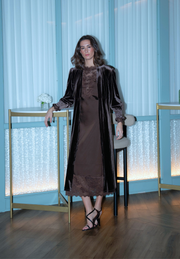 Kimono terciopelo chocolate Kira