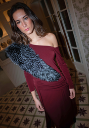 Cuello negro efecto pelo