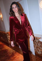 Blazer terciopelo burdeos Viena