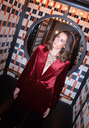 Blazer terciopelo burdeos Viena