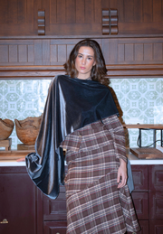 Capa de terciopelo gris Ovi