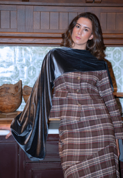 Capa de terciopelo gris Ovi