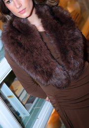 Cuello chocolate efecto pelo