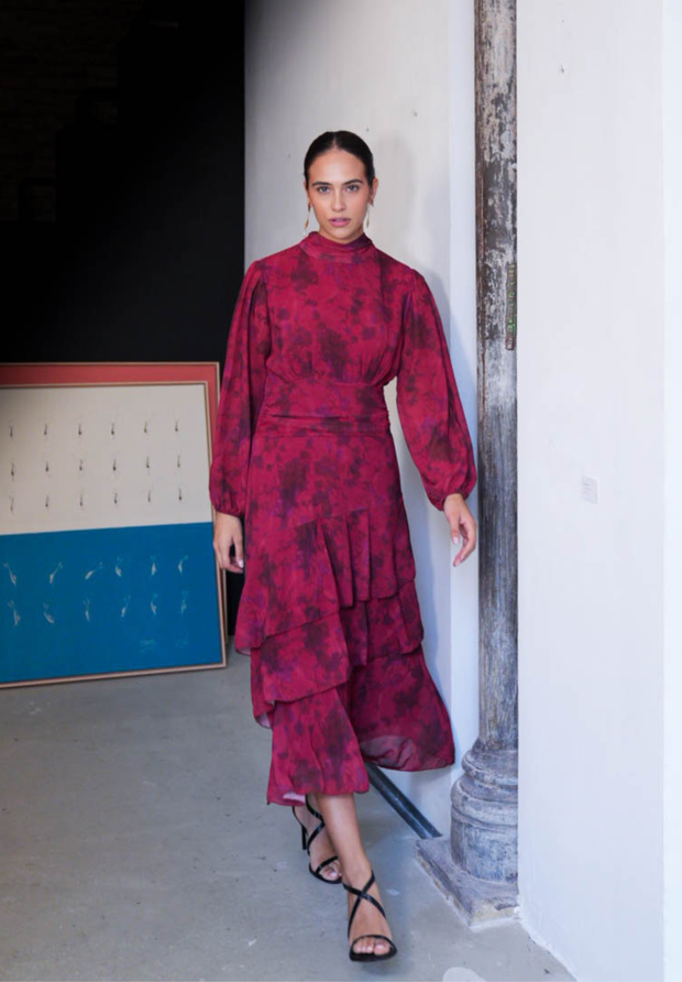 Vestido volantes Aven