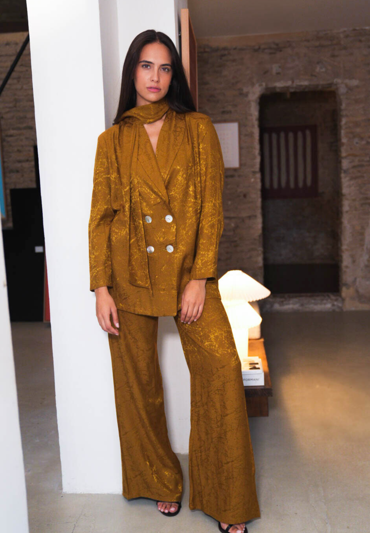 Pantalón flare mostaza Liora