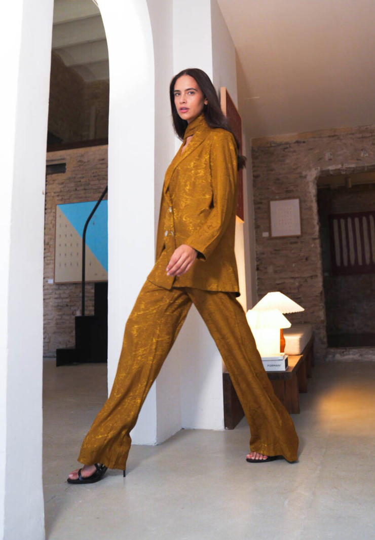 Pantalón flare mostaza Liora