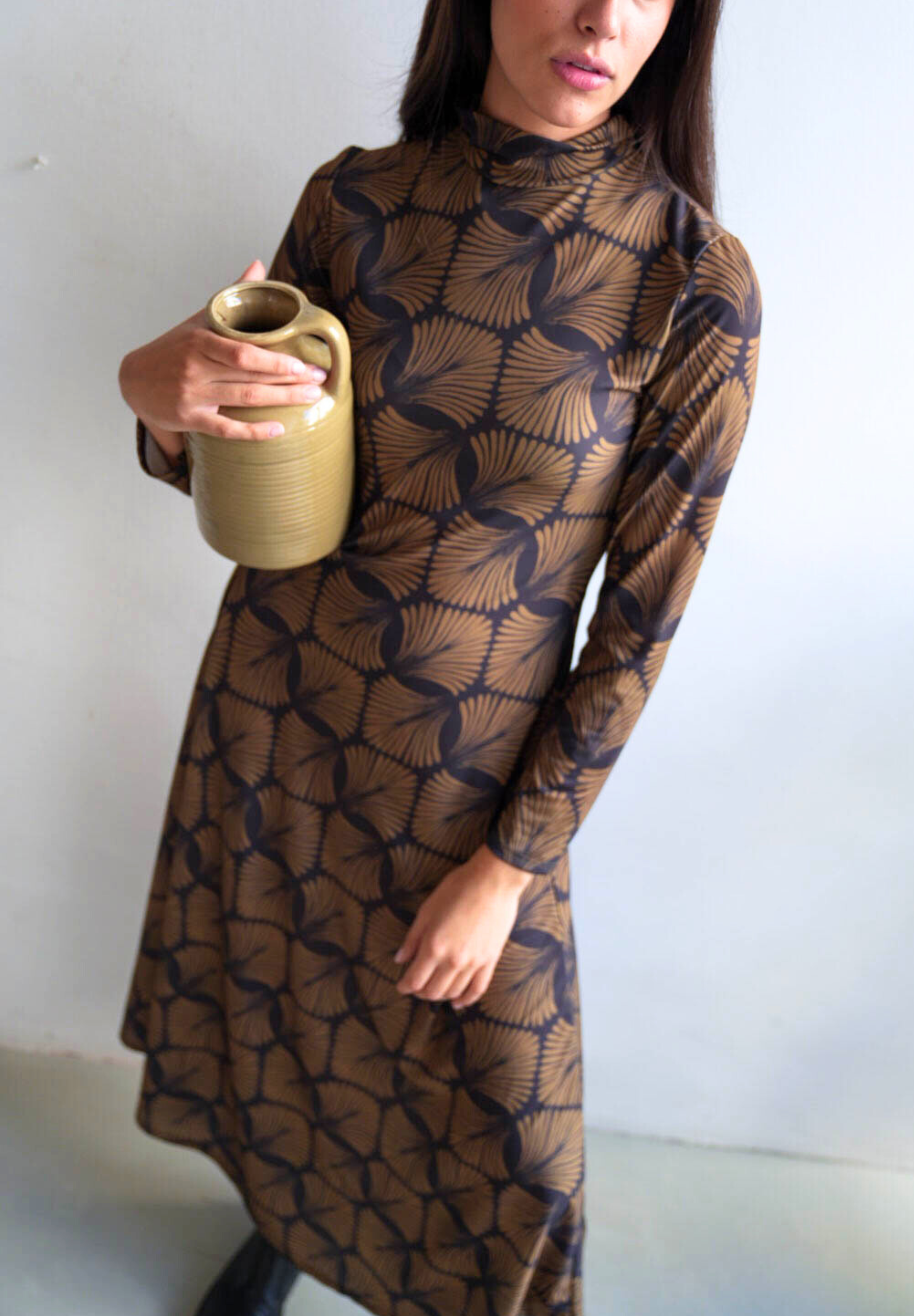 Vestido midi pistacho Lira