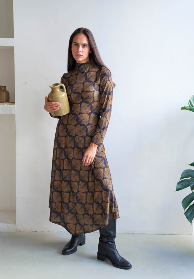 Vestido midi pistacho Lira