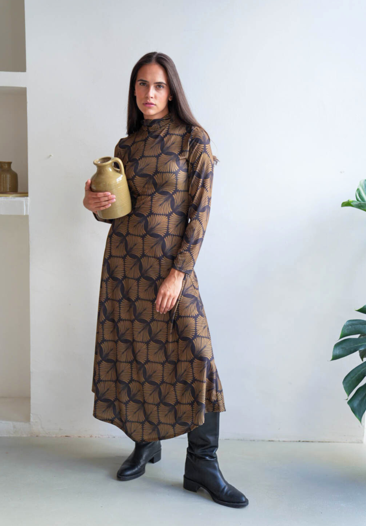 Vestido midi pistacho Lira