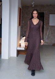 Vestido largo encaje Oren