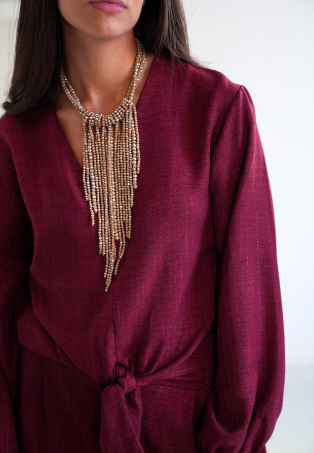 Collar cascada bolas nude Orlea