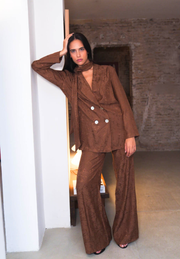 Pantalón flare chocolate Liora