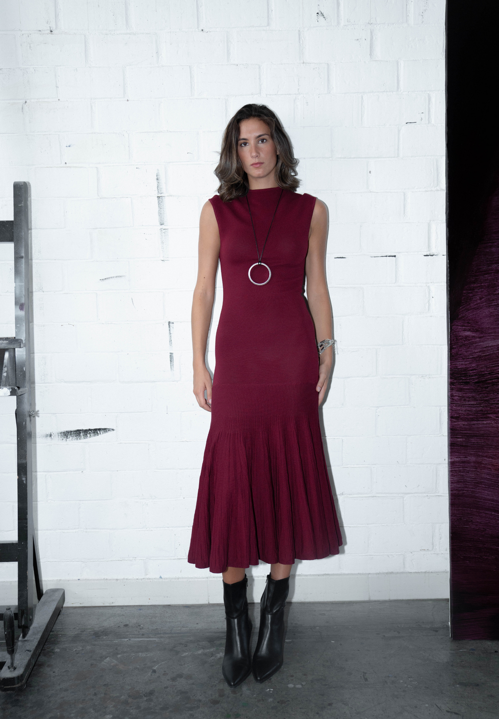 Vestido midi punto Seyra
