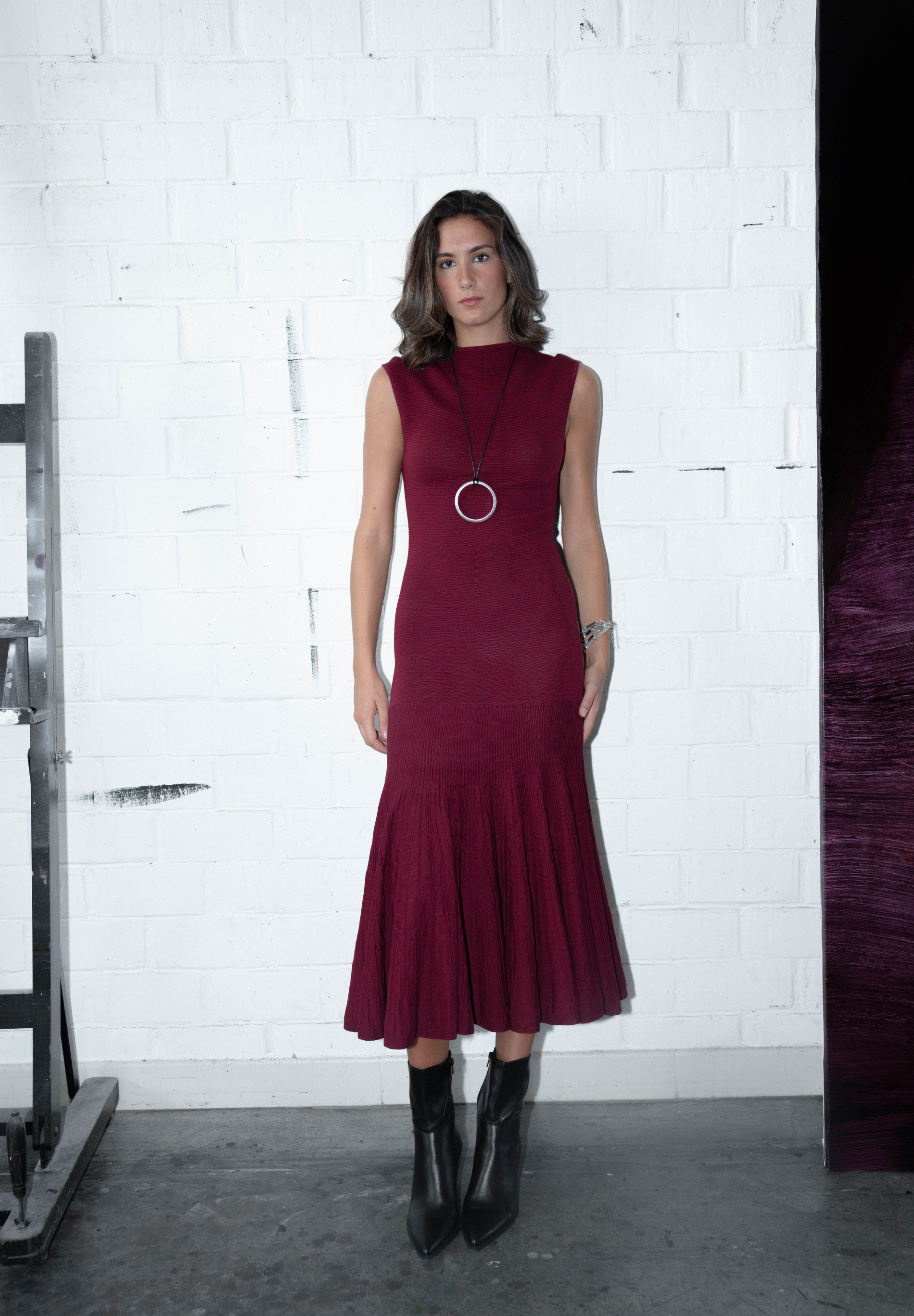 Vestido midi punto Seyra