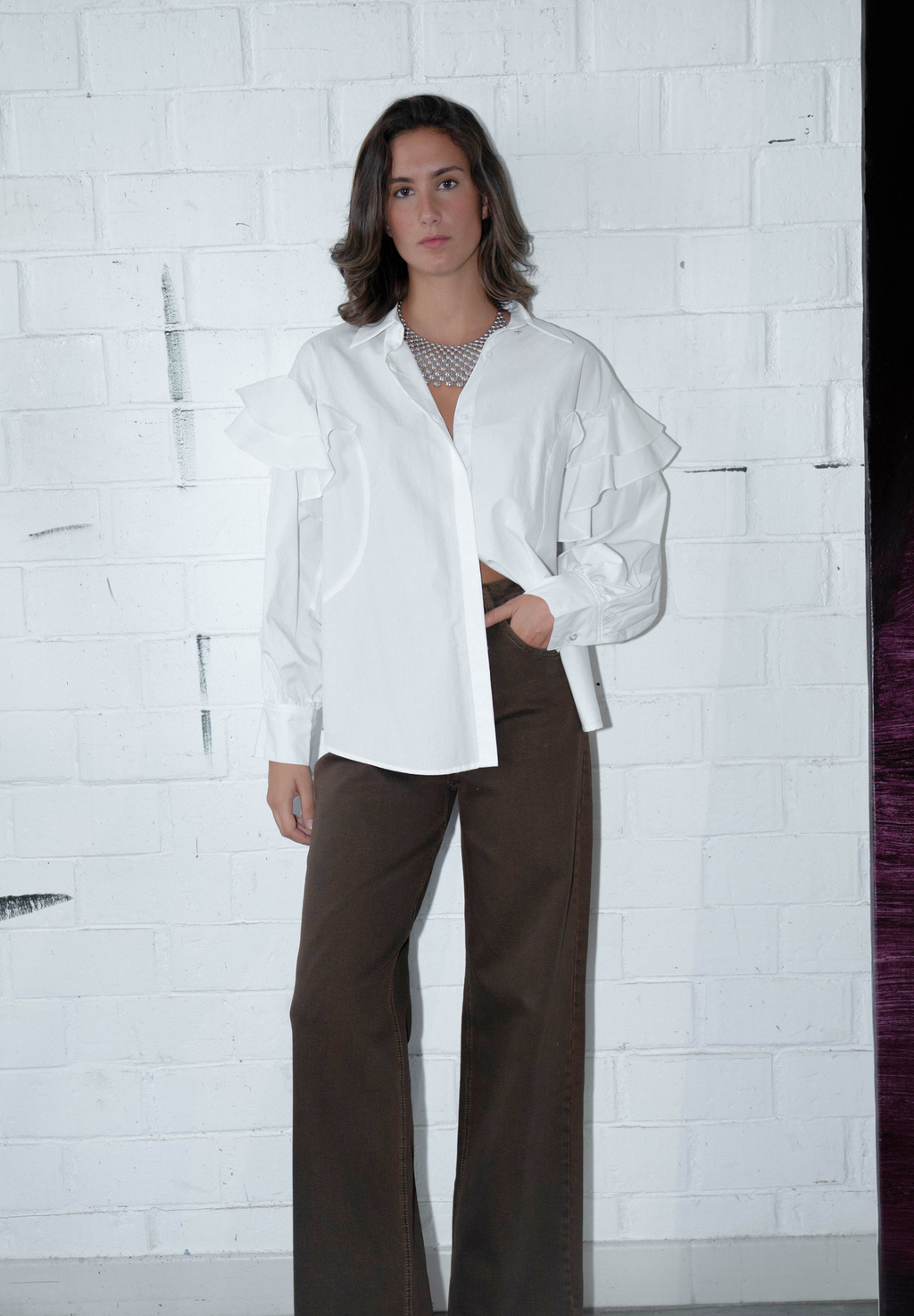 Camisa volantes Velure