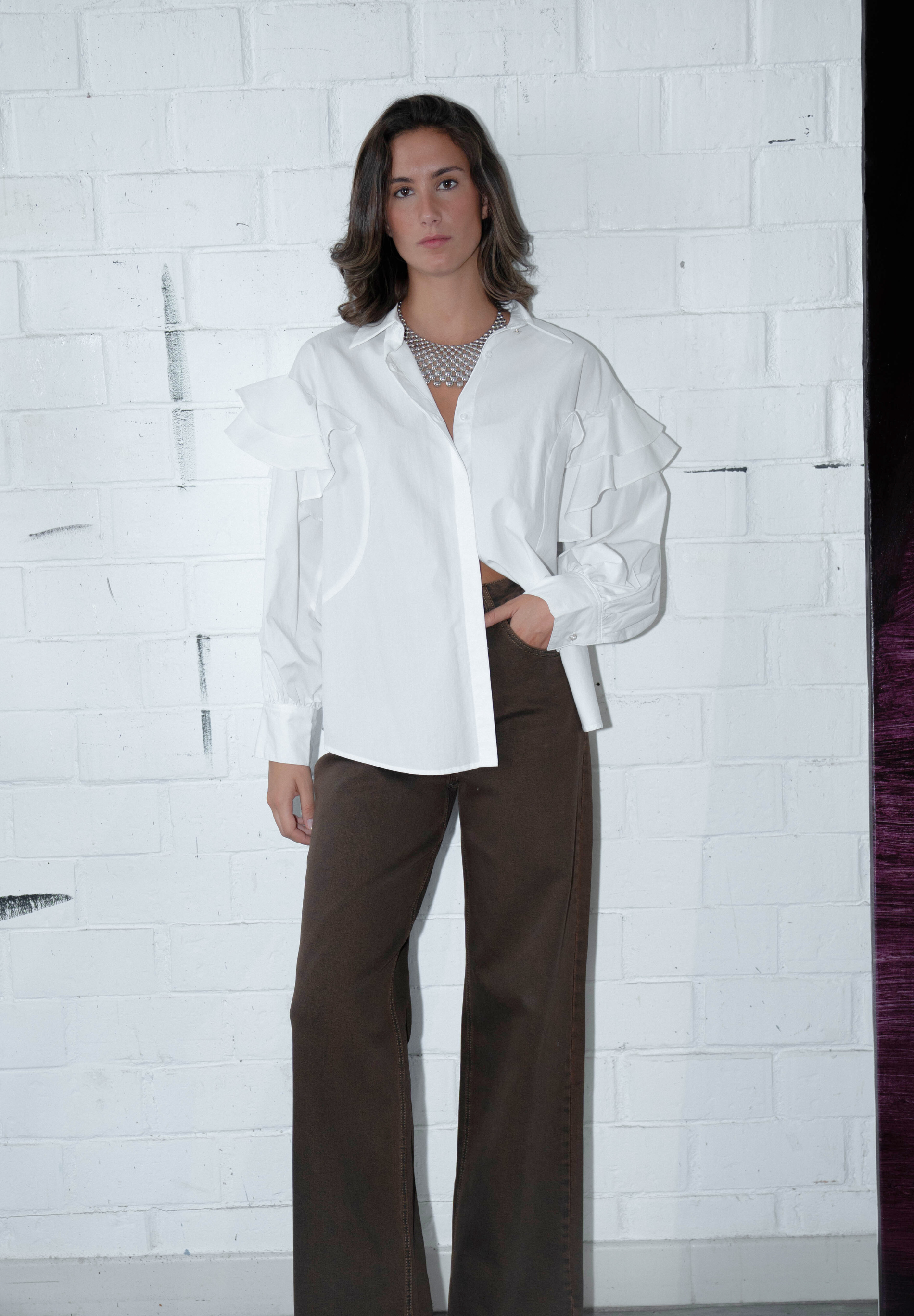 Camisa volantes Velure