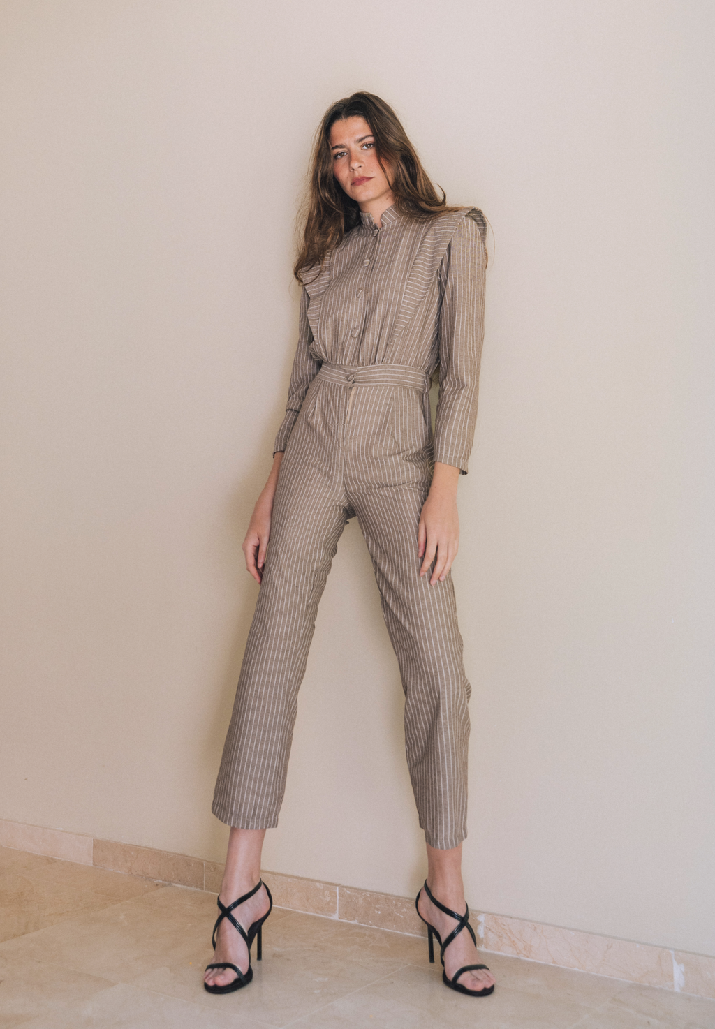 Mono rayas beige Worel