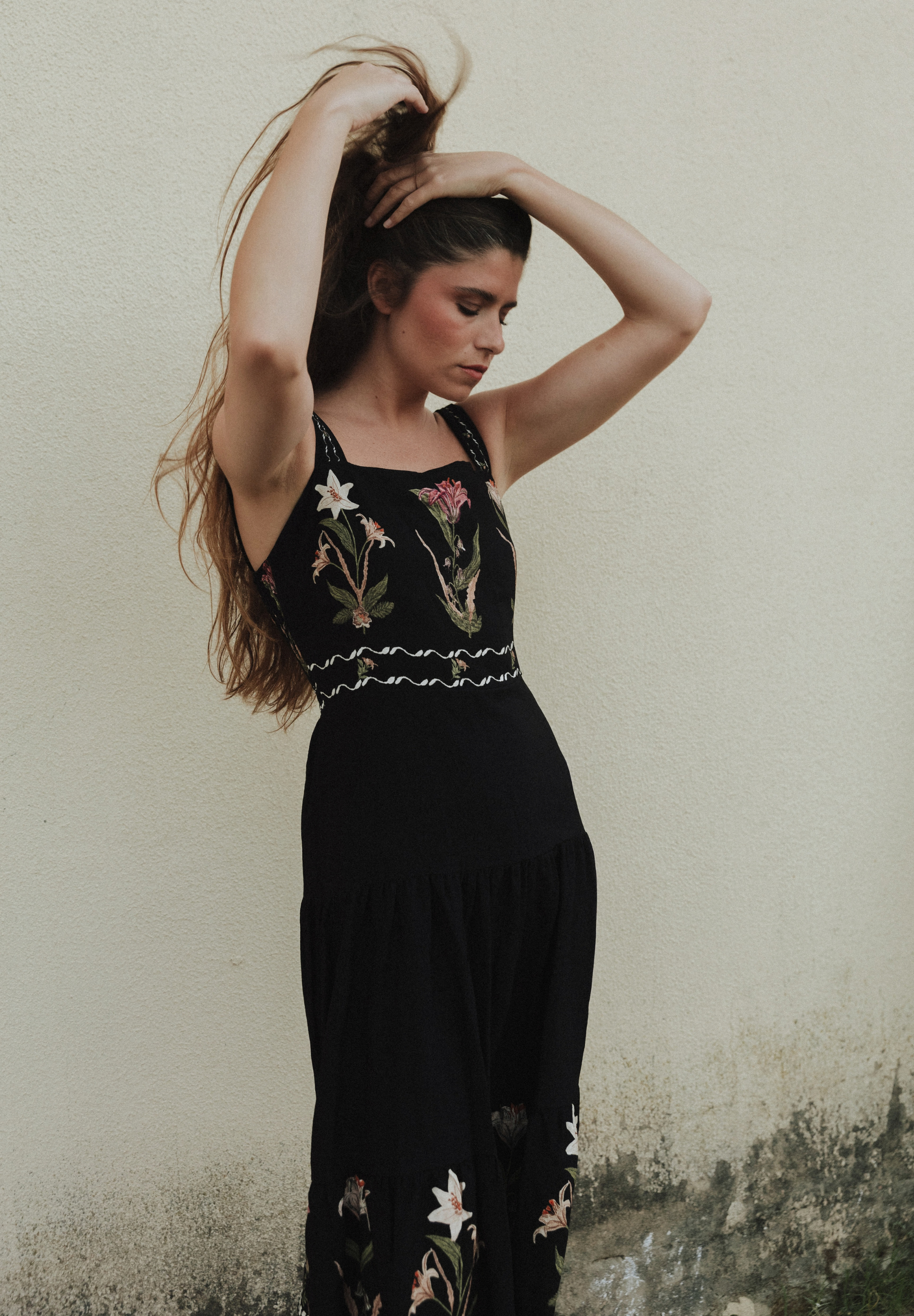 Vestido negro midi Iver