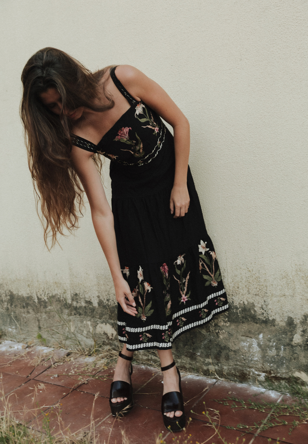 Vestido negro midi Iver