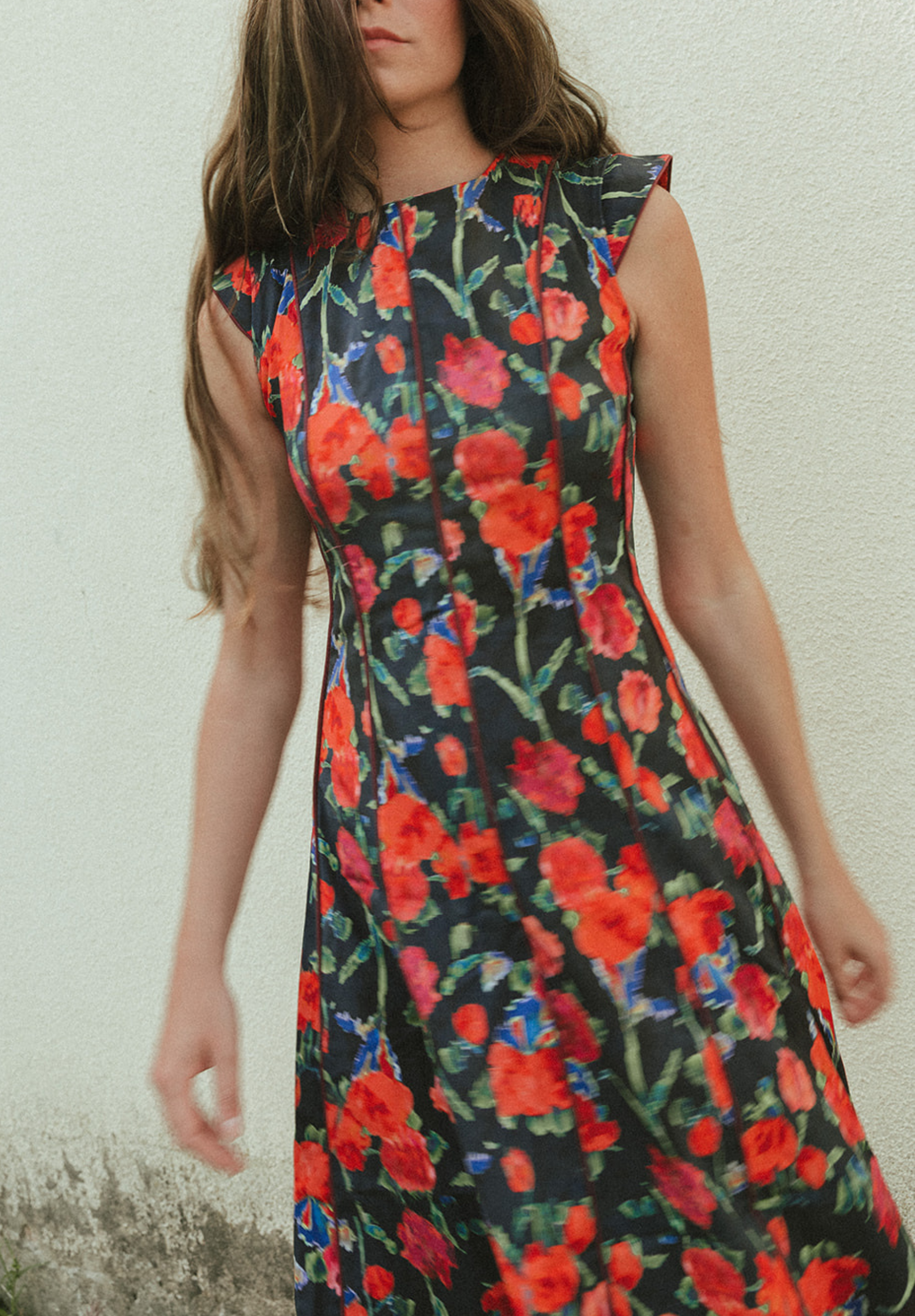 Vestido midi flores Folk