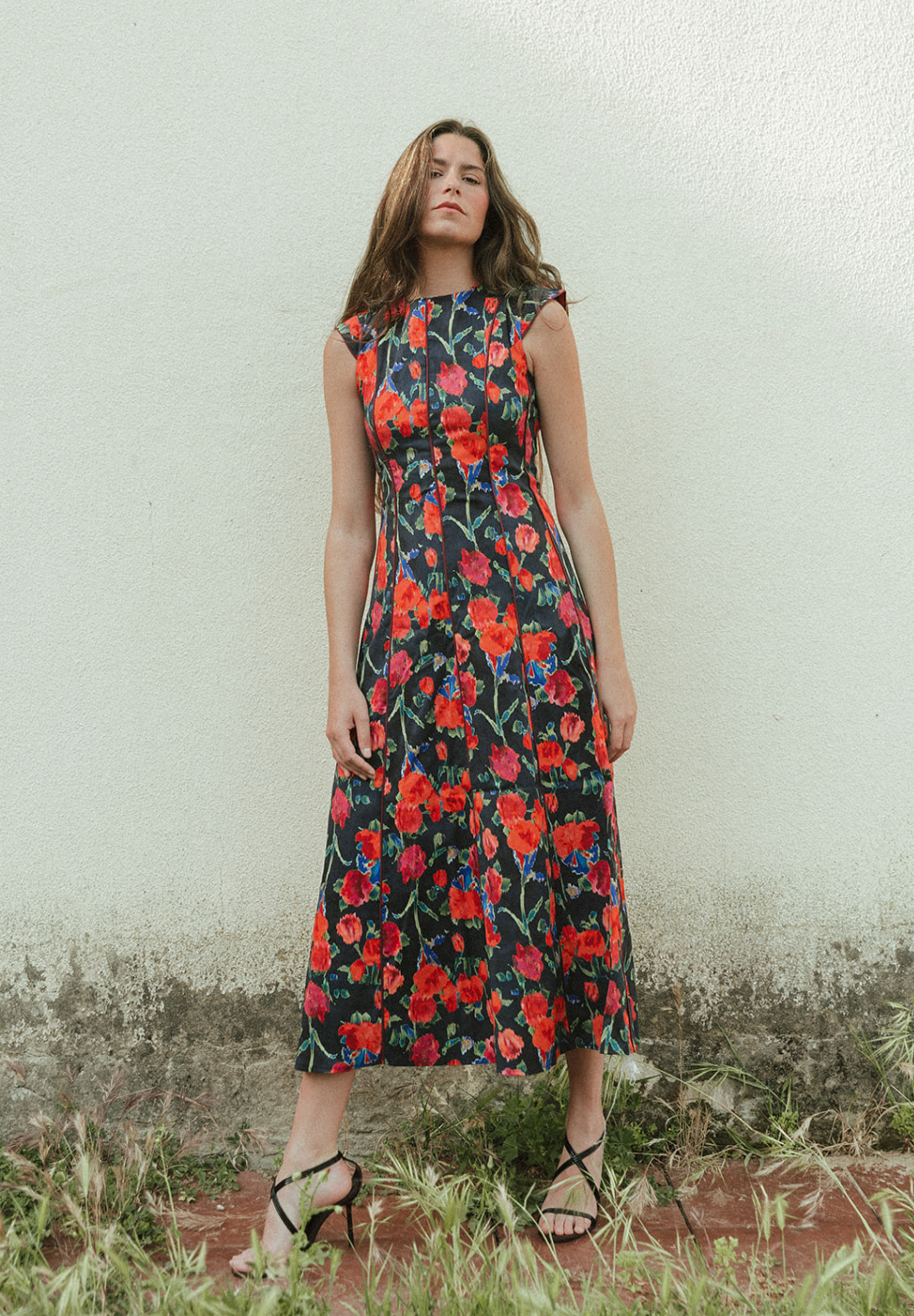 Vestido midi flores Folk