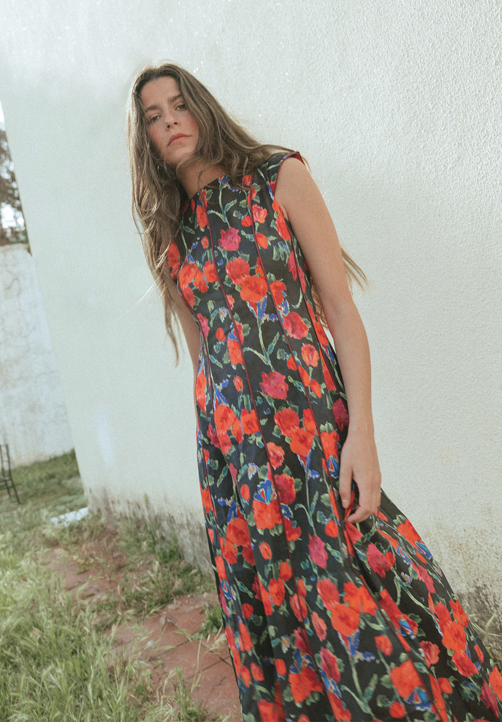 Vestido midi flores Folk