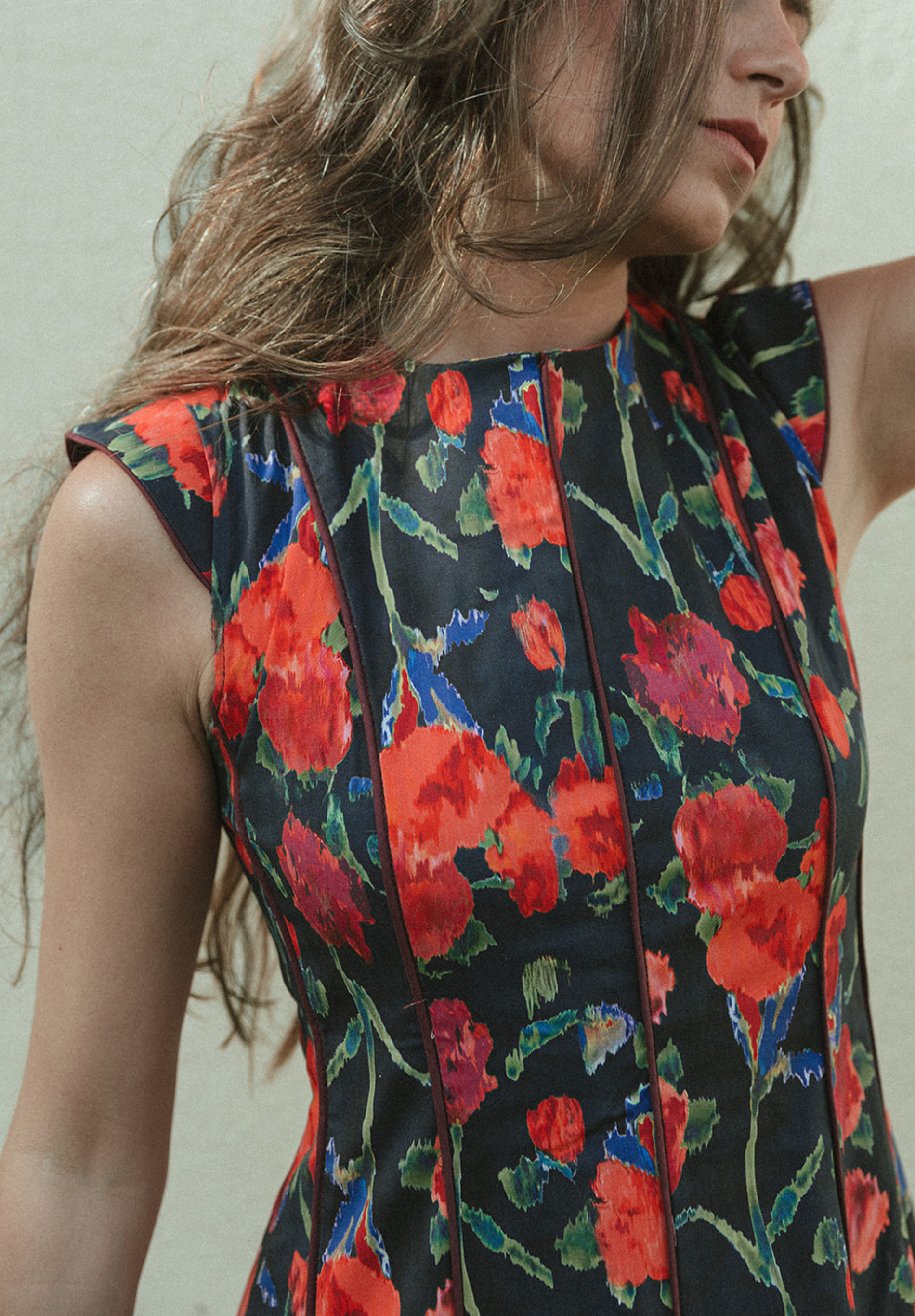Vestido midi flores Folk